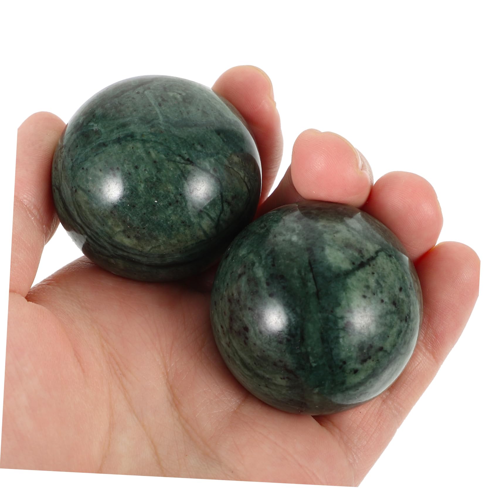 PACKOVE 6stücke Jade Handballs Massagebälle Handmassage Und Handgelenk- Leicht Und Tragbar Für Entspannende Fitness Natürliche Steine Stressreduktion