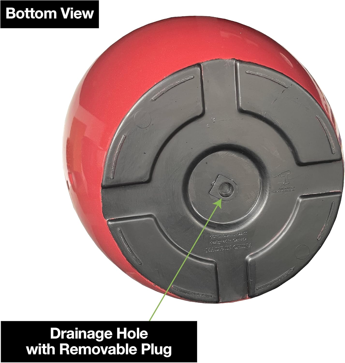 Southern Patio Hornsby Resin Outdoor Planter with Drainage Hole and Plug, Red