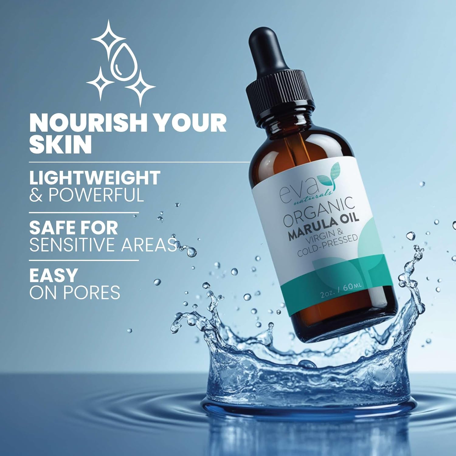 Eva Naturals Marula Oil – 100% Pure Cold Pressed Oil for Face, Hair, Skin & Body – Lightweight Facial & Massage Serum – Moisturizer for Aging Care, Gua Sha & Beard Use - Image 8