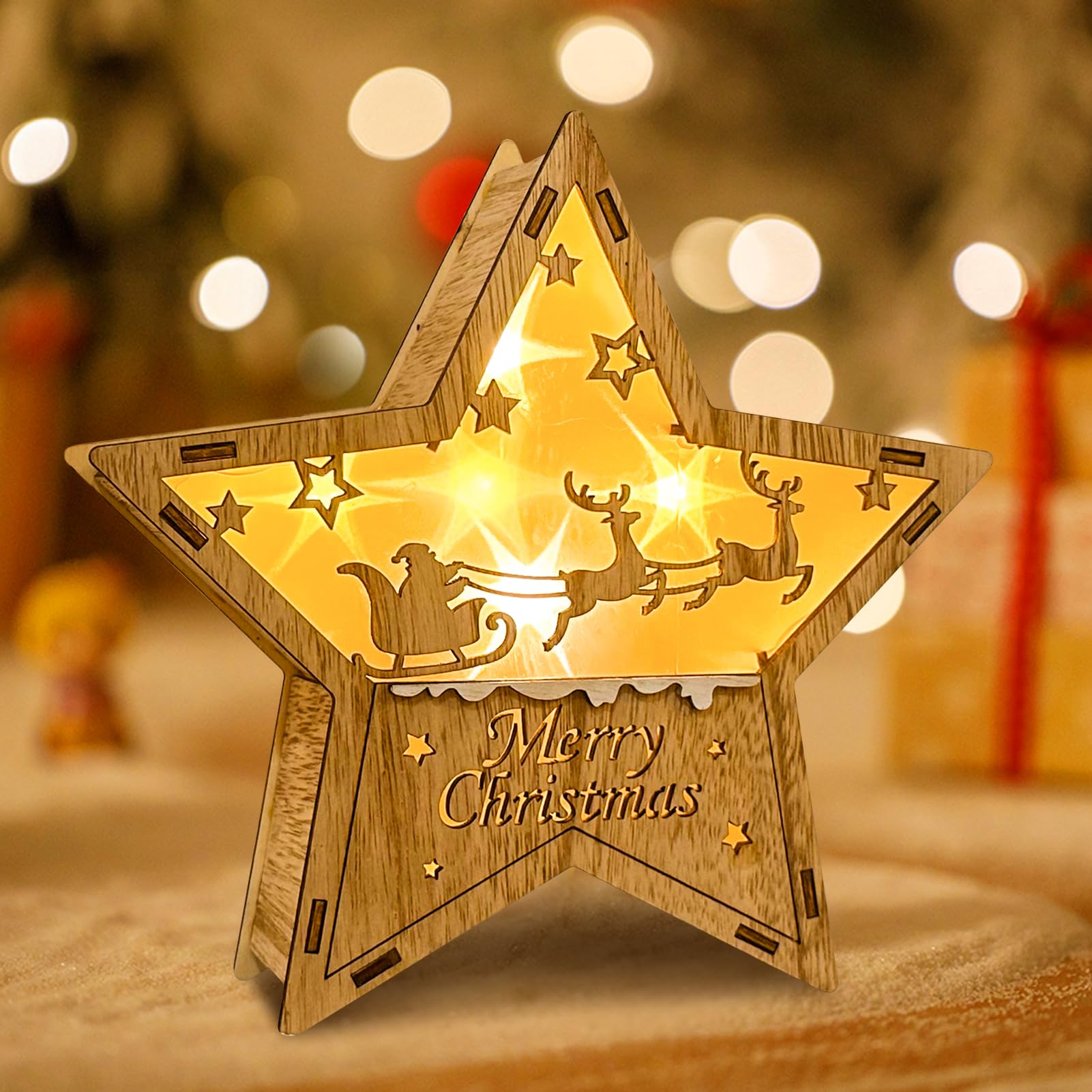 Weihnachtsdeko Stern aus Holz, 20cm Weihnachtsbeleuchtung LED Dekoleuchte  Stern Weihnachten Deko Rentier LED Weihnachtsstern Beleuchtung Warmwei  Weihnachtsschmuck Weihnachtsdekoration (Stern) : Amazon.de: Beleuchtung
