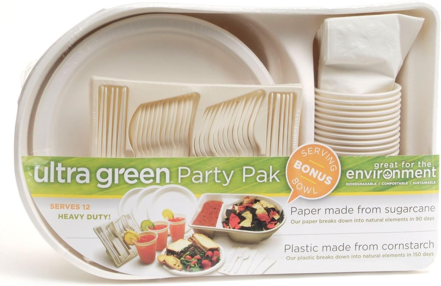 Ultra Green Picnic Party Pak for 12