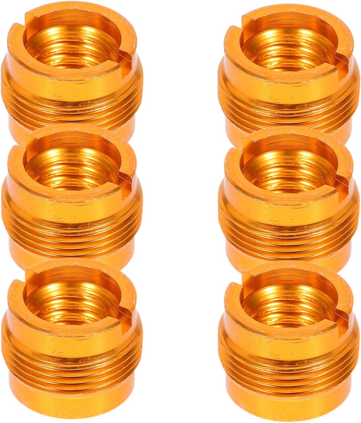 6pcs Copper Microphone Stand Nut Adapter Screw Converter 3/8 to 5/8 Threaded Screw Adapter for Mic Stand with Convenient Portability and Versatile Application for Live Streaming