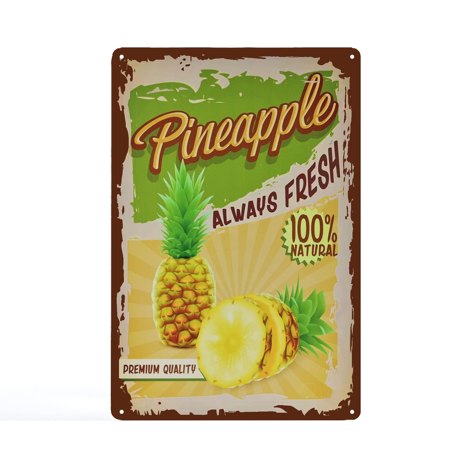 SMAZDFXX Vintage Pine Tin Sign - Fruit Aluminum Sign - Retro Decorative Sign Wall Decor Home Decor 12"x16"