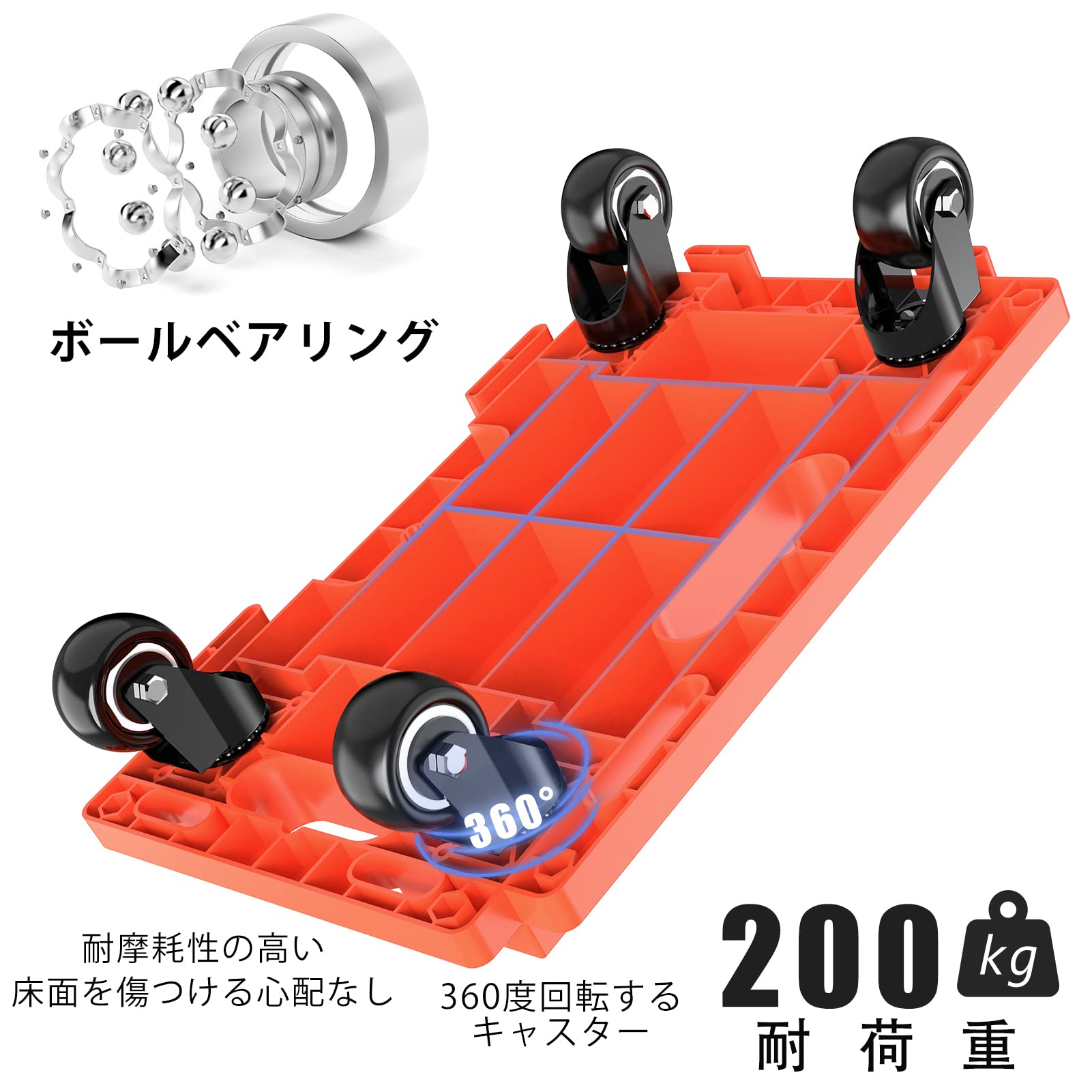 Amazon.co.jp: SOLEJAZZ 連結平台車 台車 耐荷重 200kg 27×40cm 縦横 