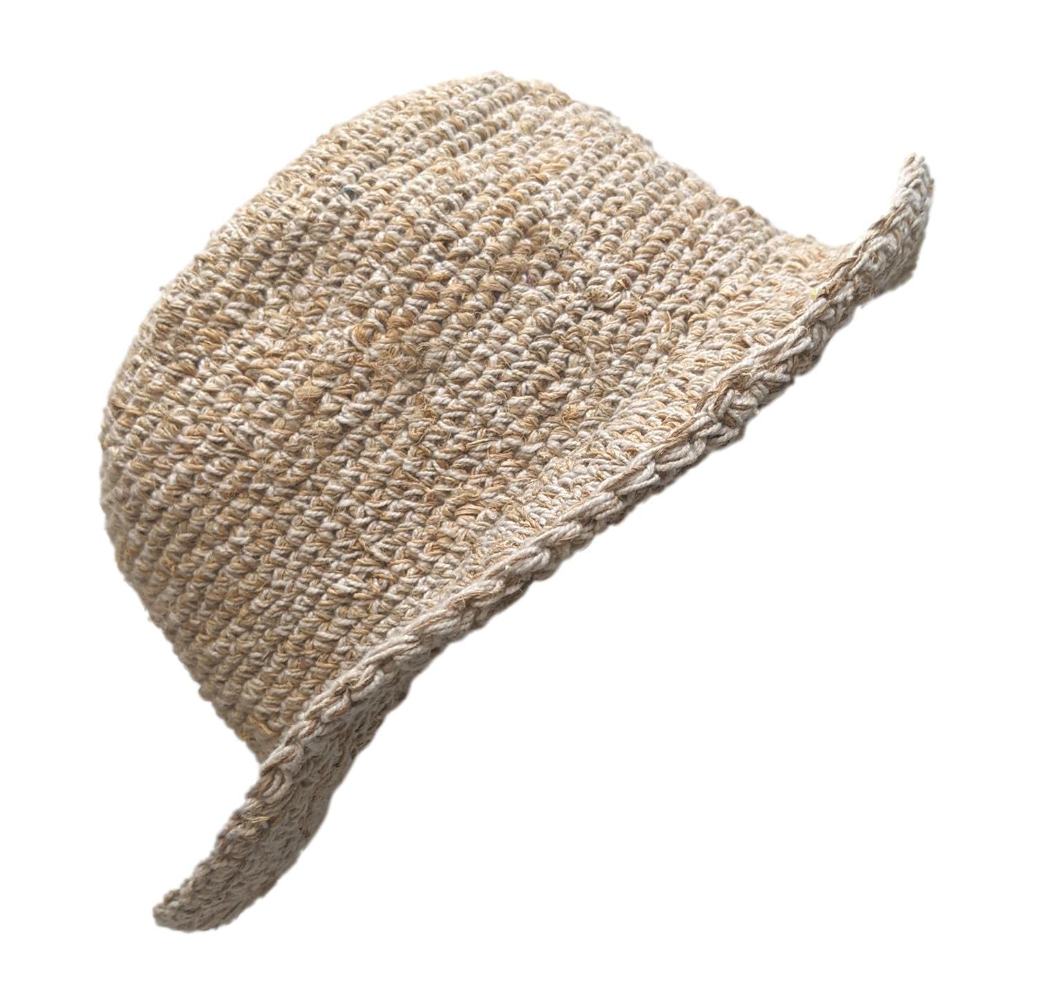 Equal Earth New Hemp Bucket Festival Floppy Hat Summer Hidden Safe Pocket Hippy Boho Fair Trade Sun Handmade in Nepal Multi