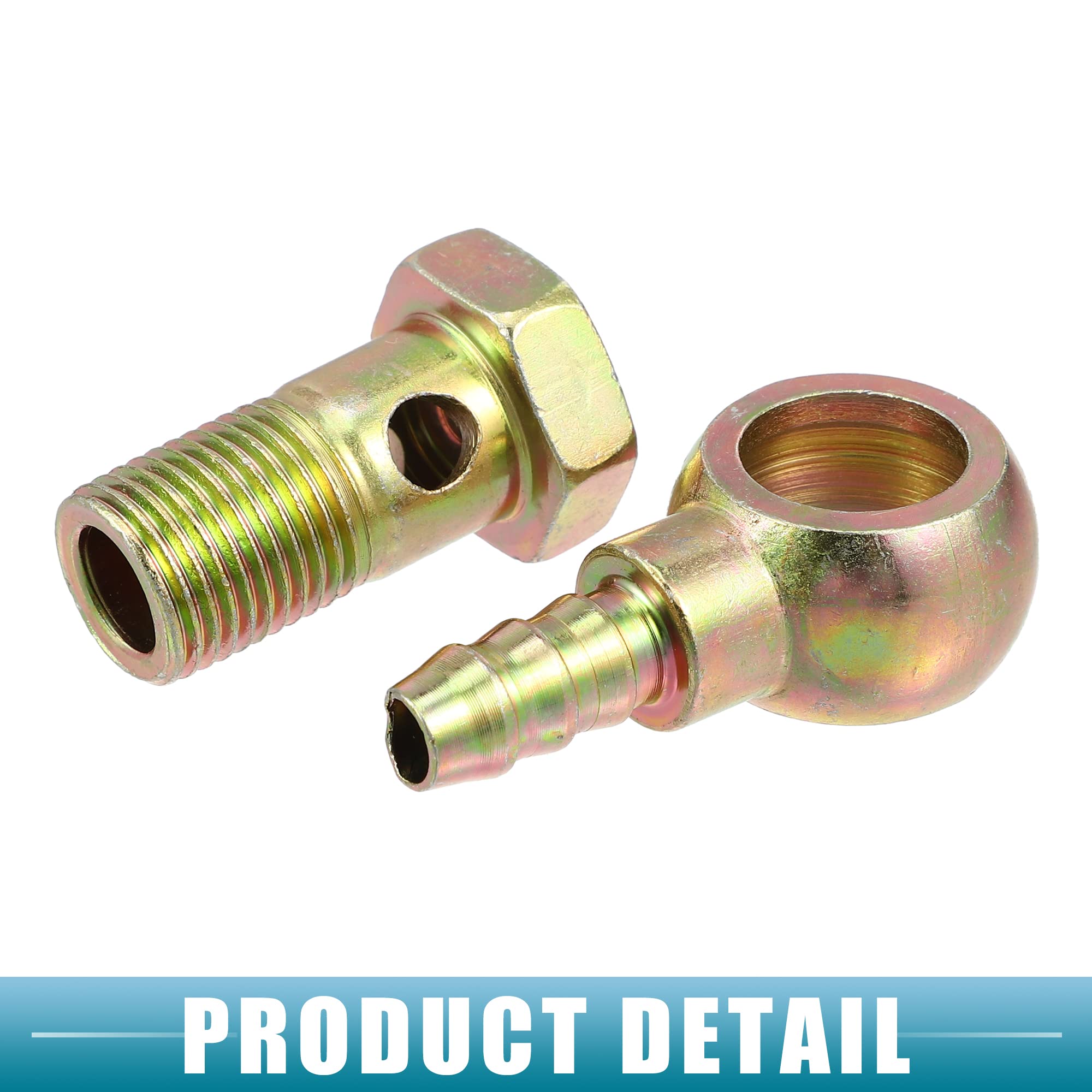 Set 2 Raccordi Carburante ABSOPRO 8mm ID Barb 10mm Banjo - Per Linee Freni E Carburante