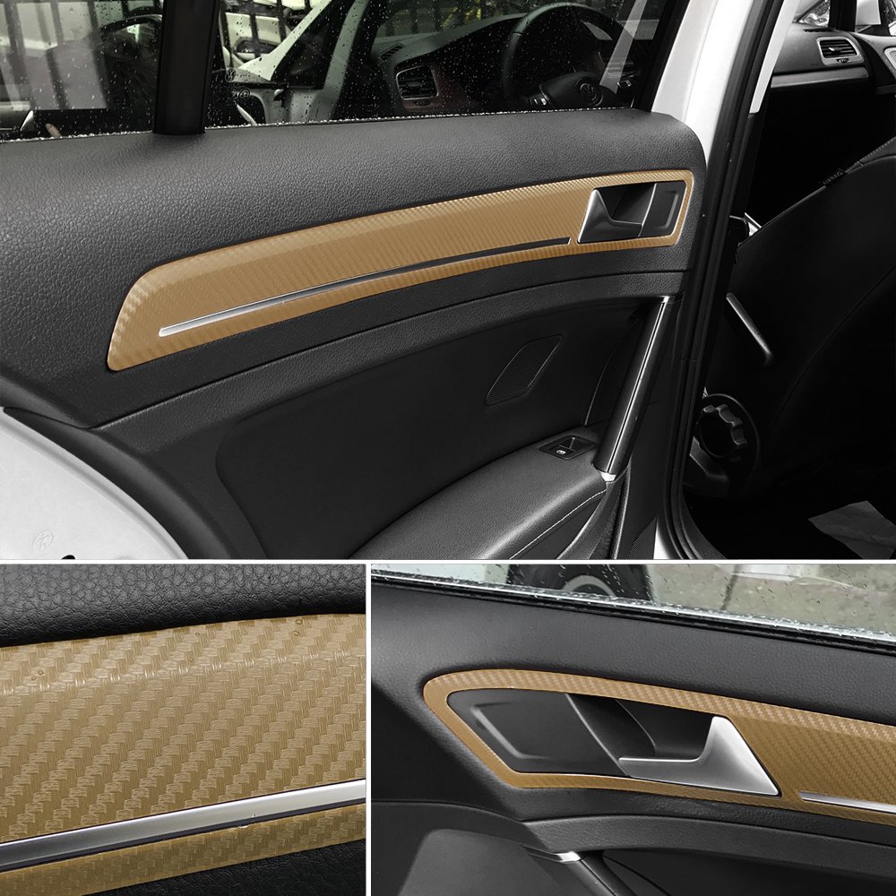 Carbon Folie Auto 500 cmx60cm wasserdichtes DIY Motorrad Aufkleber Auto Styling 3D Auto kohlefaser Vinyl wrap Rolle Film Auto zubehör aufkoffer Film Lackschutzfolie 597 (Color Name : Silver)