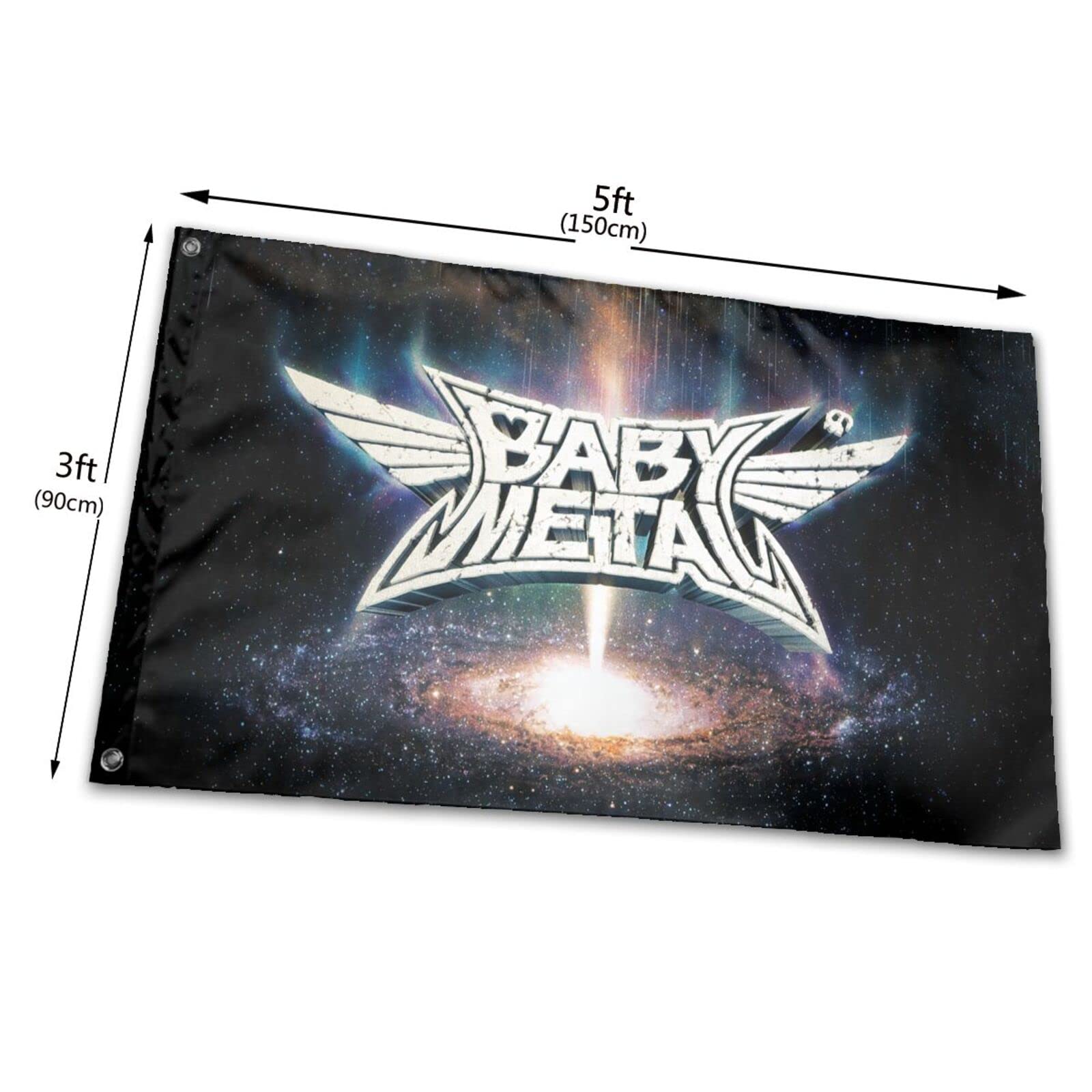 BABY L（ベビーメタル） FLAG（旗）★ブラック×ホワイト Amazon.com : AshleySSnavely Babymetal Garden Flag Outdoor Flag