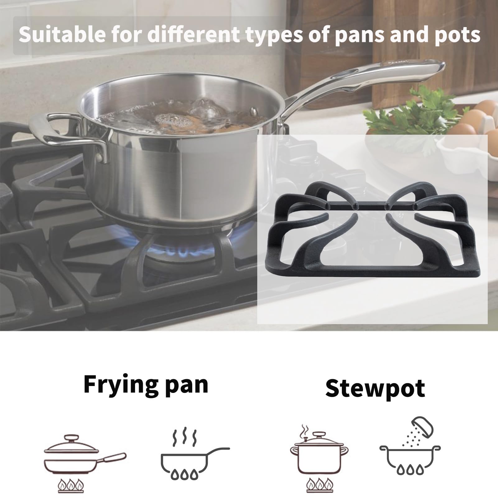 Allstare 316202405 - Piezas de repuesto para rejillas de estufa Frigidaire, piezas de cocina de gas Kenmore, rejillas de quemador de superficie superior de estufa, 8.8 x 8.8 pulgadas, juego de