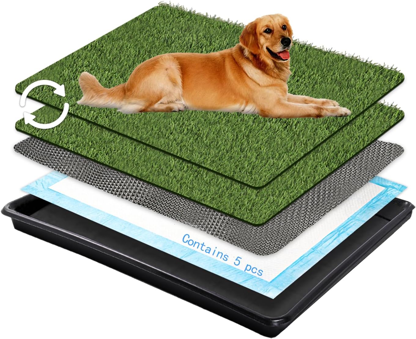 Pad With Tray Indoor Dog Potty Tray Toilet Grass Pads Training
