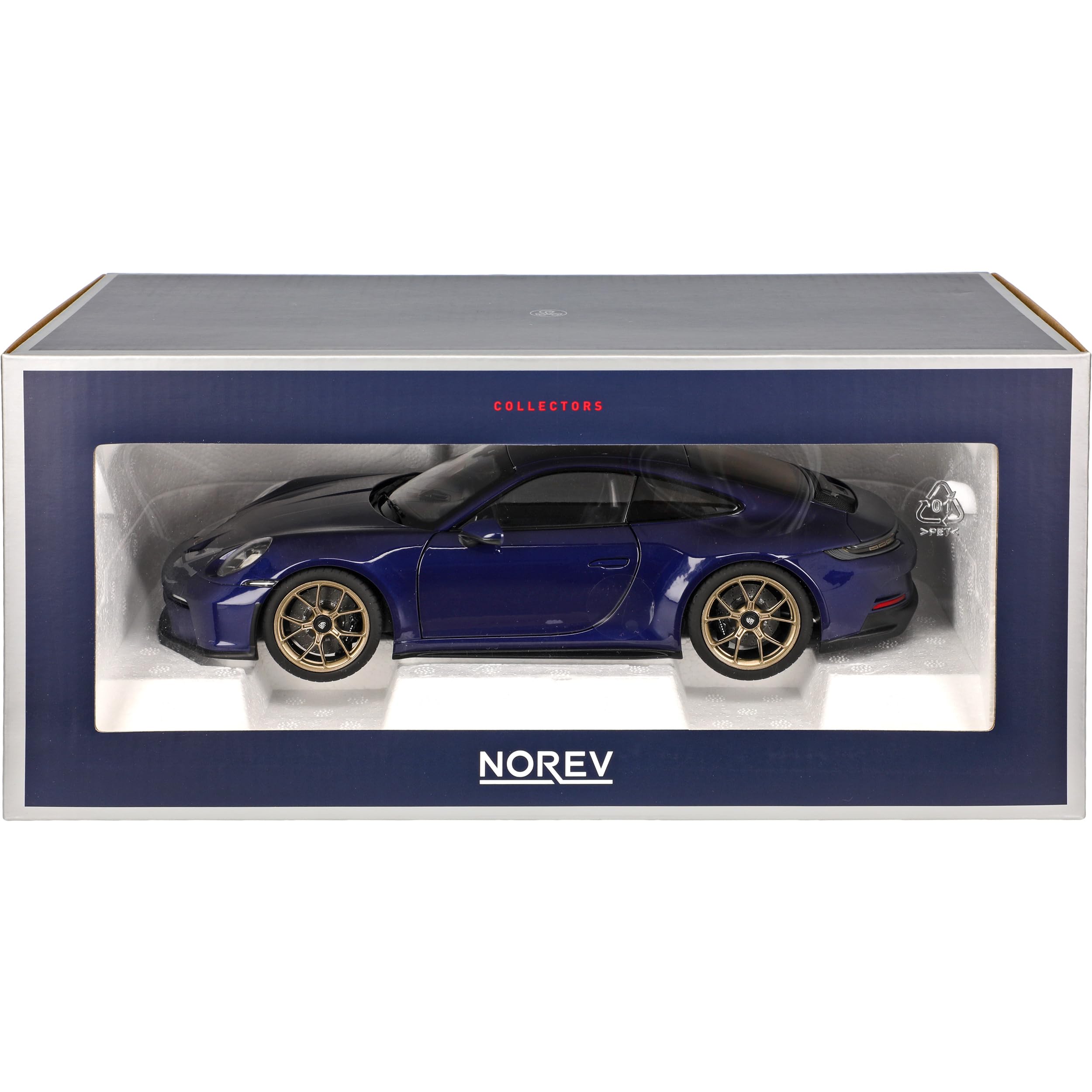 Porsche 911 992 GT3 Touring Package Coupe Blau Metallic Neue Generation Ab 2019 1/18 Norev Modell Auto mit individiuellem Wunschkennzeichen