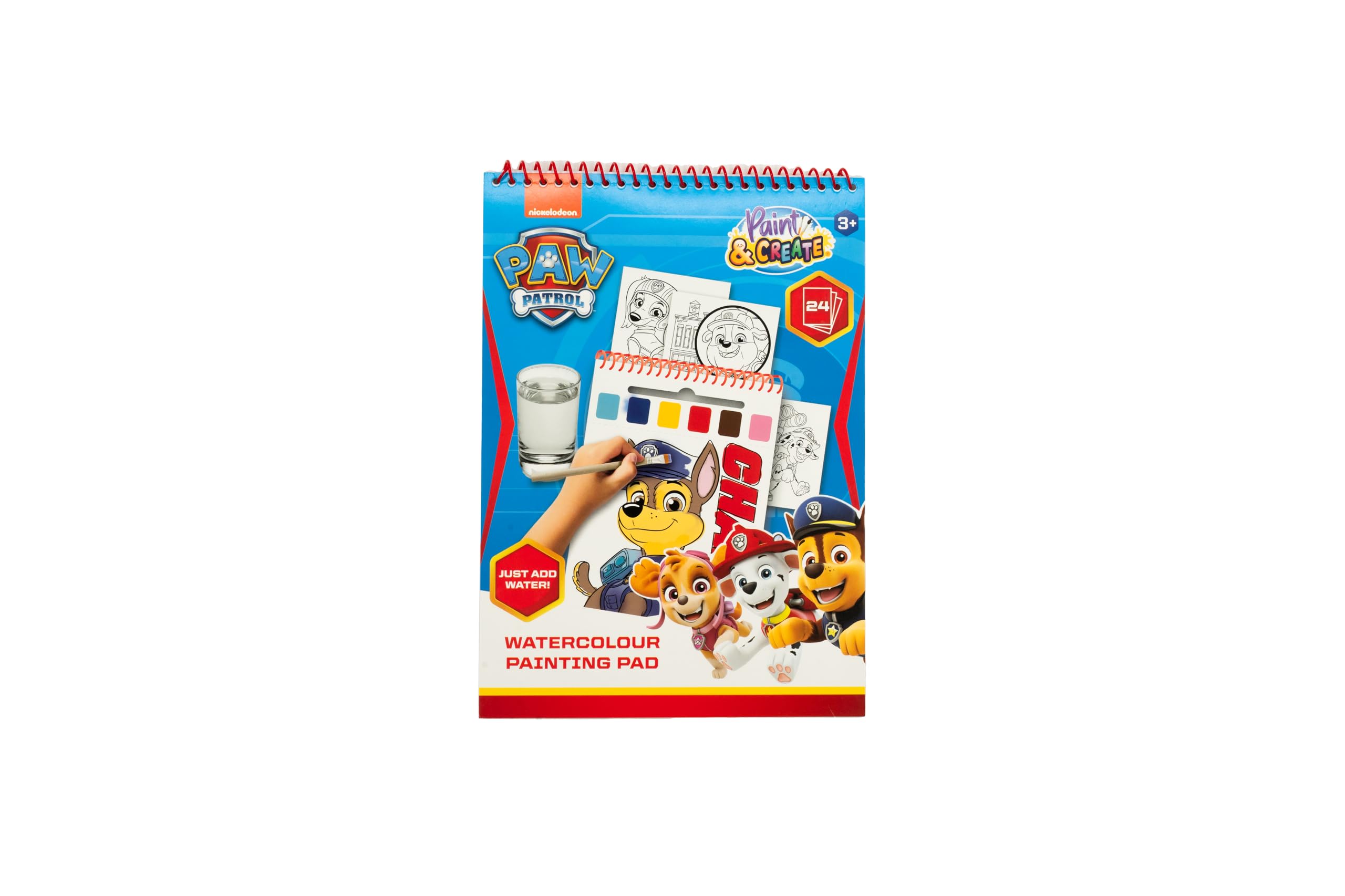 PAW PATROL Watercolour Painting Pad with Brush, multicoloured, A4 - Image 3