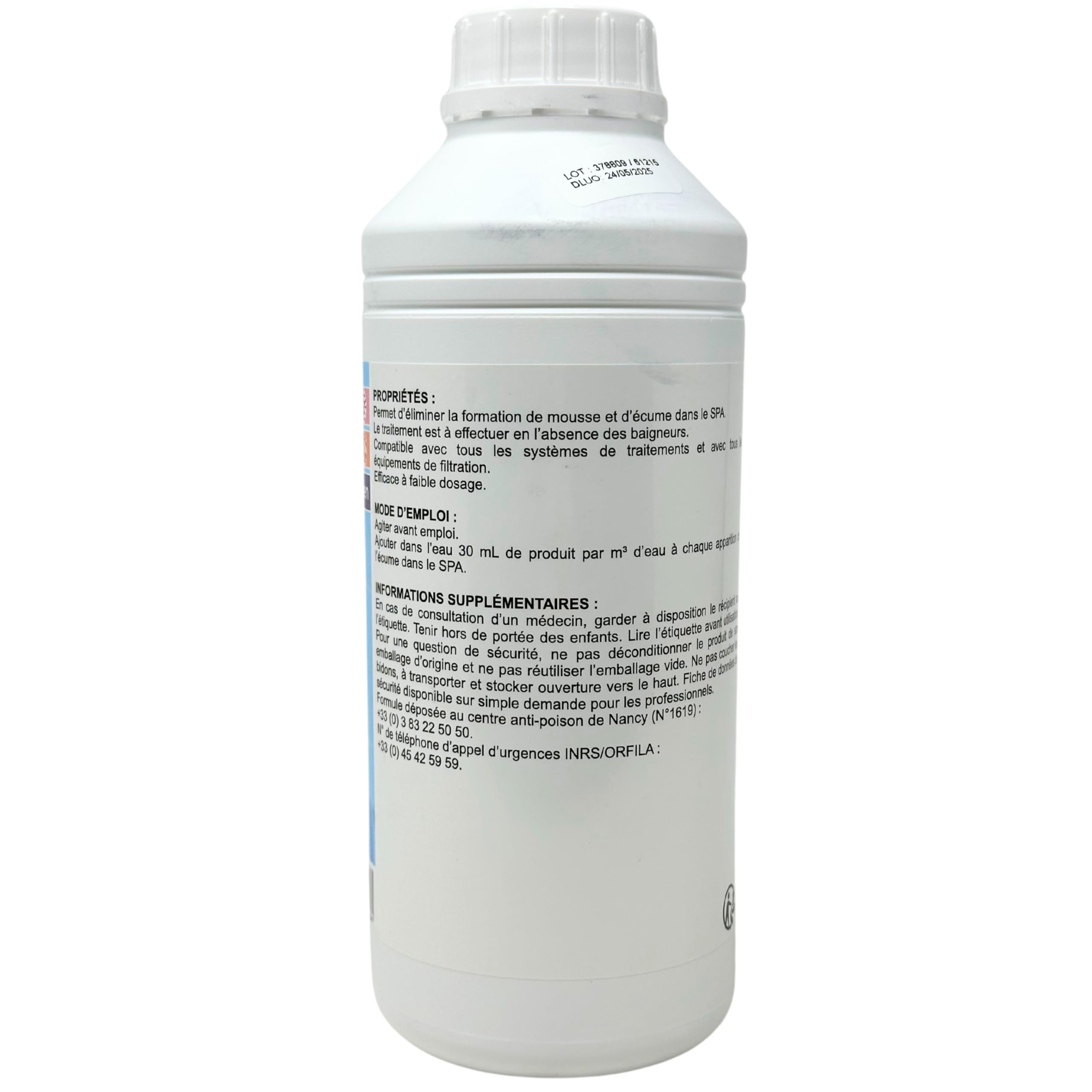 Anti Mousse pour Spa 1L – Élimination Rapide de la Mousse – Fabriqué en France
