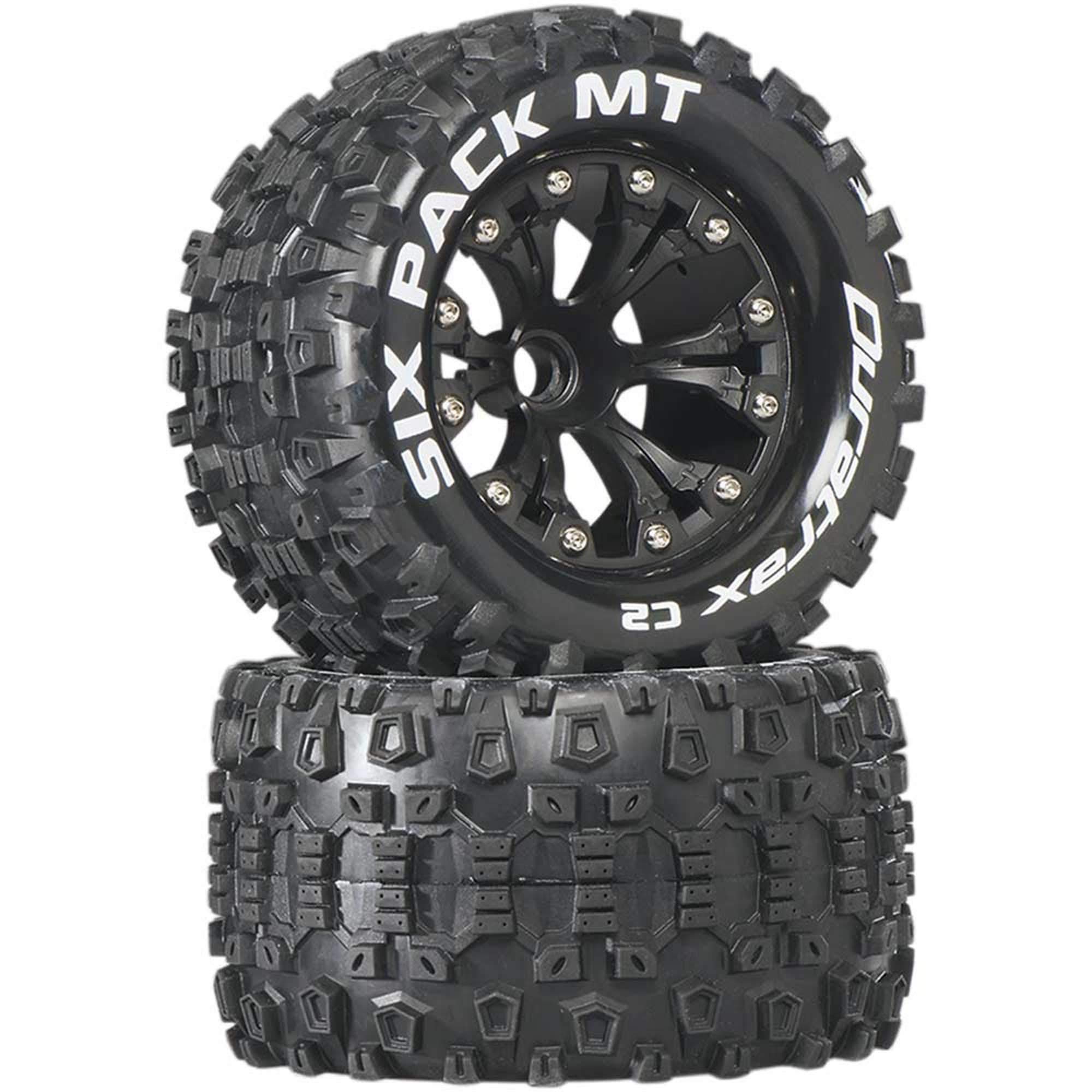Duratrax Sidearm MT 2.8 Truck 2WD Mounted Rear C2 Wheels (2-Piece), Black — view 4
