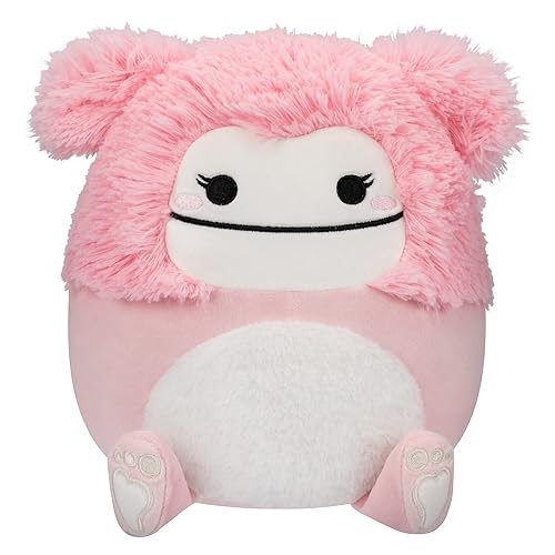 Squishmallows 8-Inch Brina Pink Bigfoot with Fuzzy Belly - Little Ultrasoft Official Kelly Toy Plush