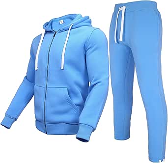 Xmgelp Men's Tracksuits Long Sleeve Jogging Sweat Suit 2 Piece Track Jackets and Pants Outfit Hooded Sweatsuits For Men