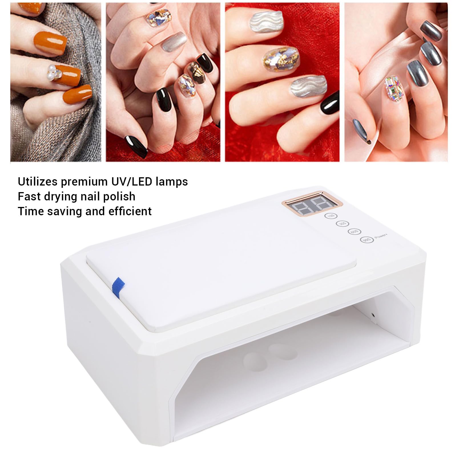 Lámpara de Uñas de Placa, 288W 4 Lámpara Almohada Manual Presione en las Uñas del Hogar (Enchufe de la UE)