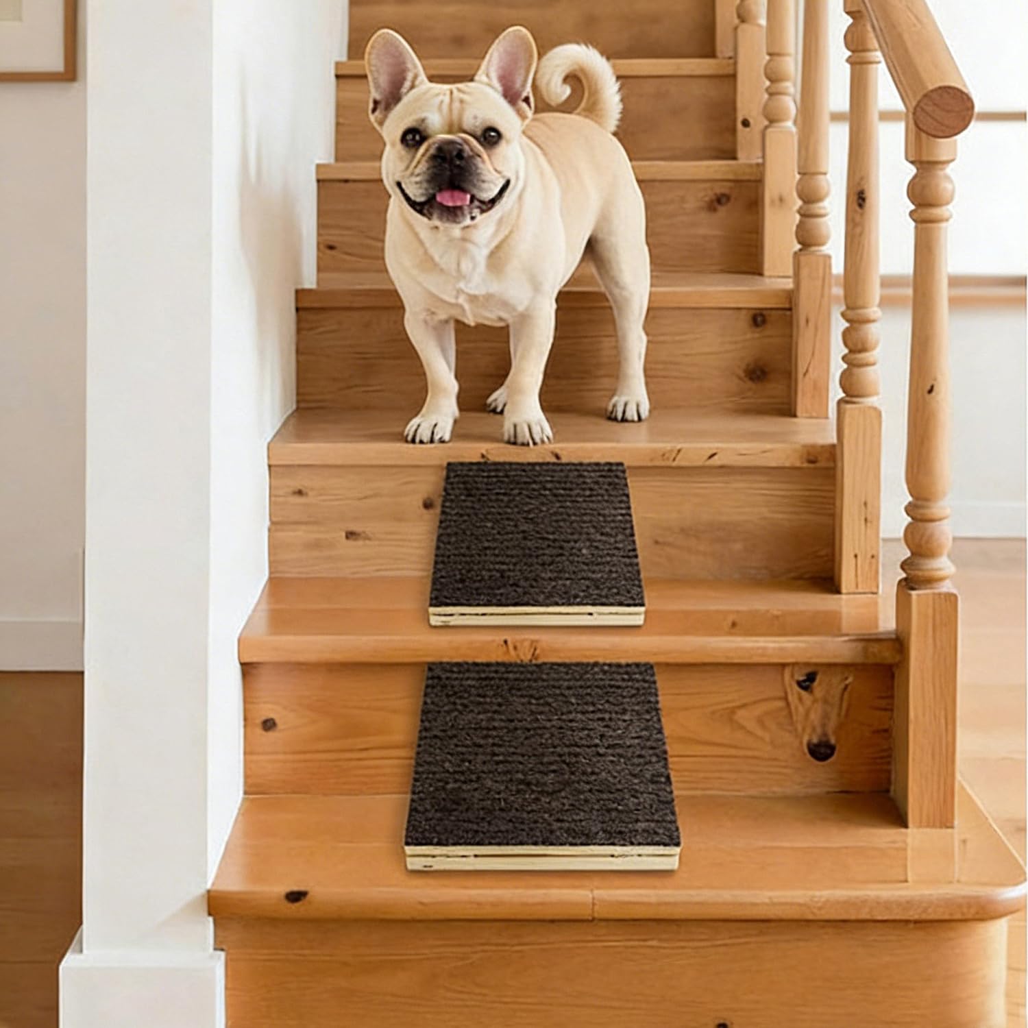 Rampa para Perros de Madera con Superficie Antideslizante de Alfombra – Rampa Inclinada Baja para Perros Pequeños, Escaleras, Peldaños y como Apoyo para Mascotas Lesionadas o Mayores (3)