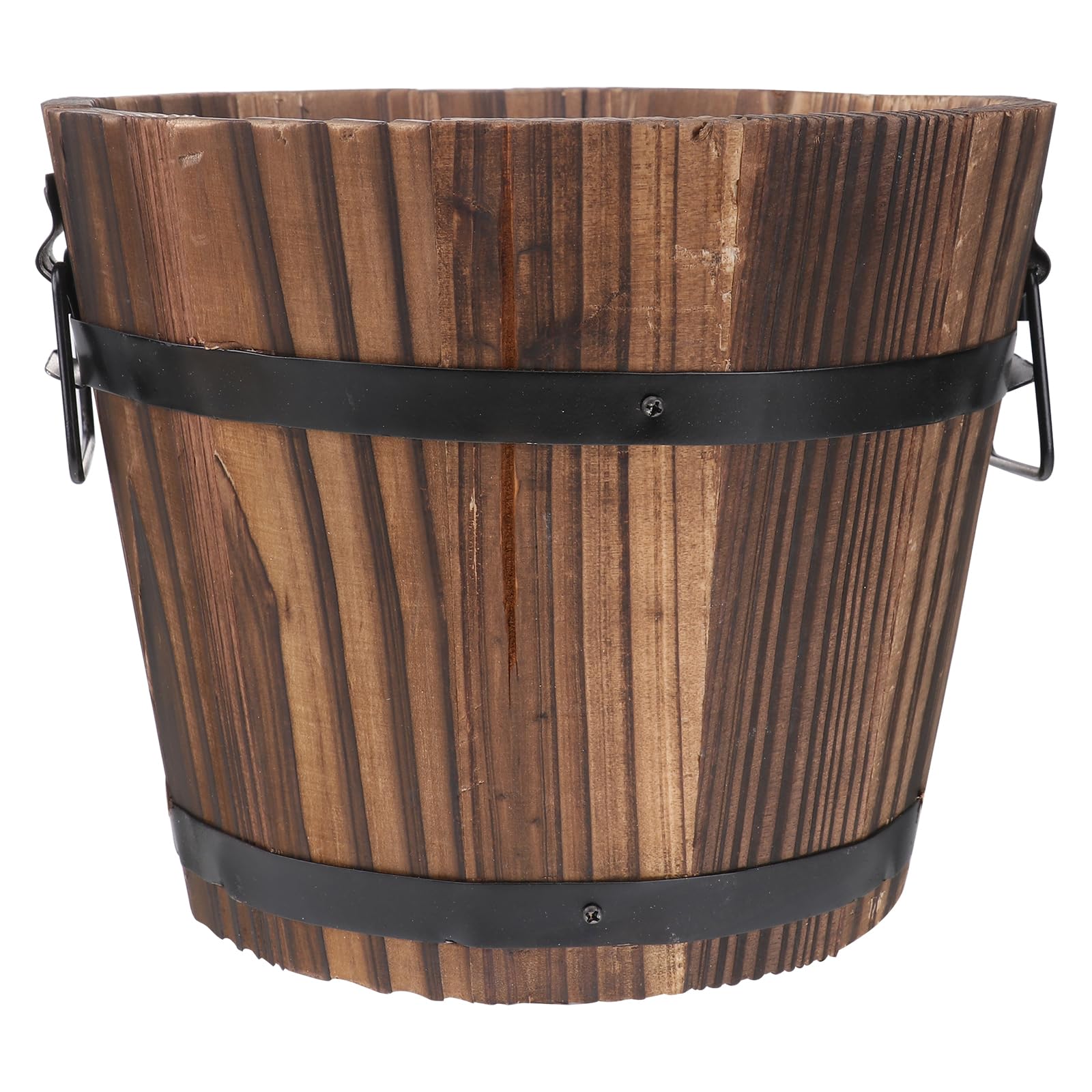 DOITOOL Wooden Whiskey Barrel Planter Large Wooden Planters Round