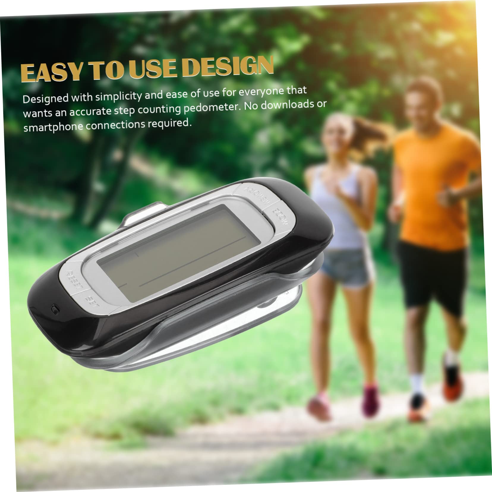 TOYANDONA podómetro encimera Caminando Contador de calorias Contador de Pasos para Caminar Clip de Contador de Pasos mostrador Ambulante Contador de Pasos para Fitness AbS