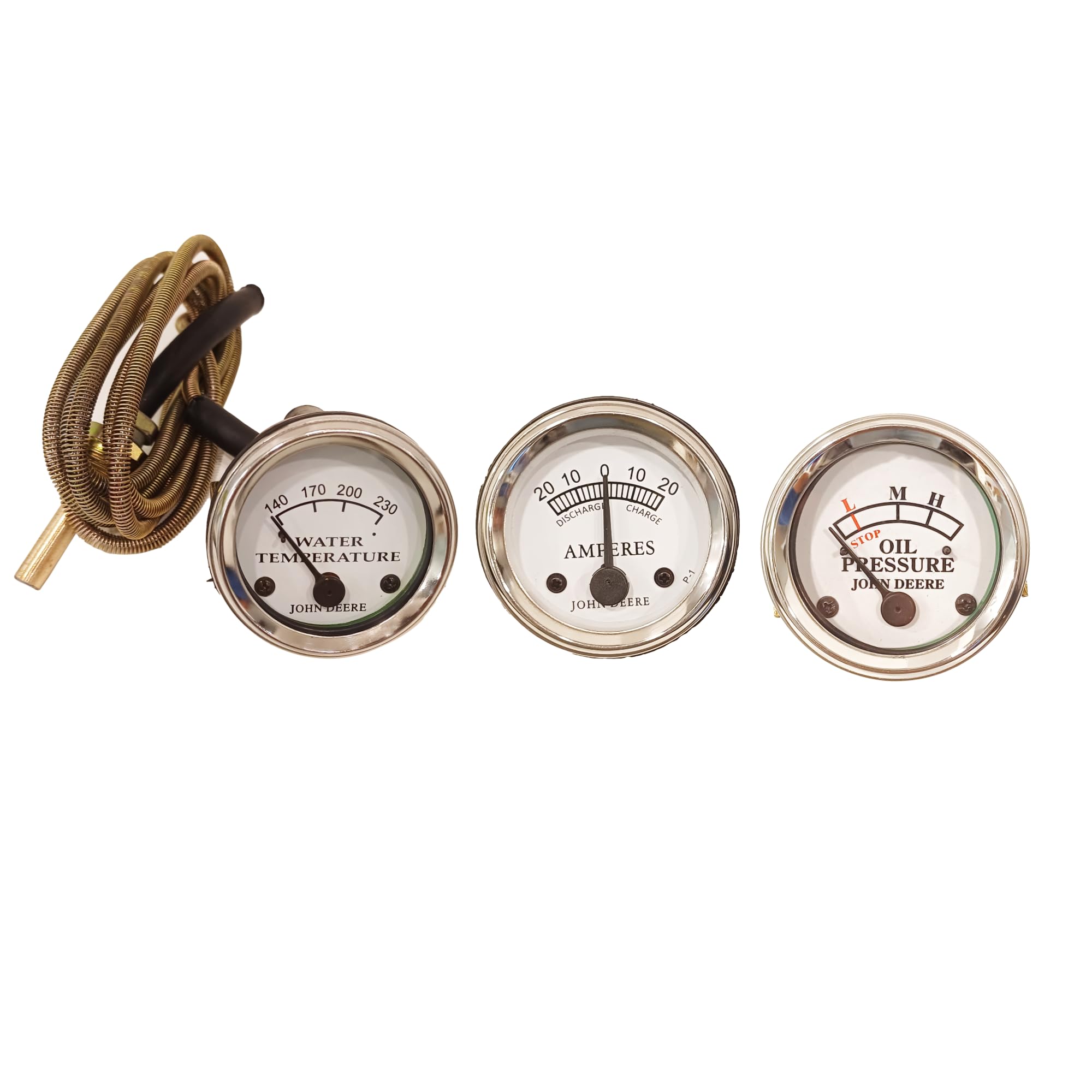 Gauge Set Compatible with John Deere Tractor Gauge-Oil Pressure, Ammeter, Water Temperature -50, 60, 70, 520, 530, 620, 630,720 Gauge Kit-image-18