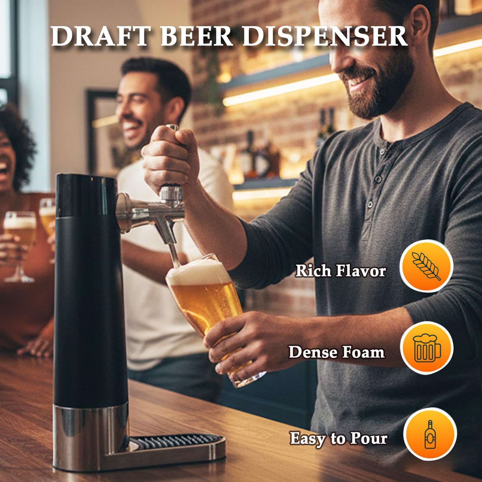 Dispensador De Cerveza espumador de Cerveza para Latas y Botellas máquina de Espuma Ultrafina Tirador de Cerveza para casa dispensador de Cerveza de Barril