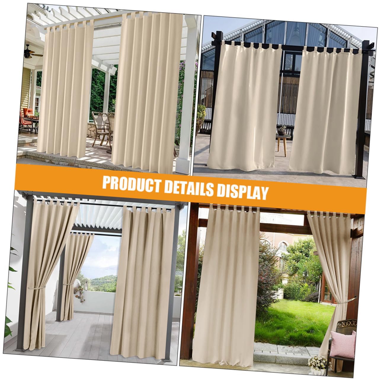 BESPORTBLE Tenda Oscurante Beige in Poliestere, Singolo Pannello