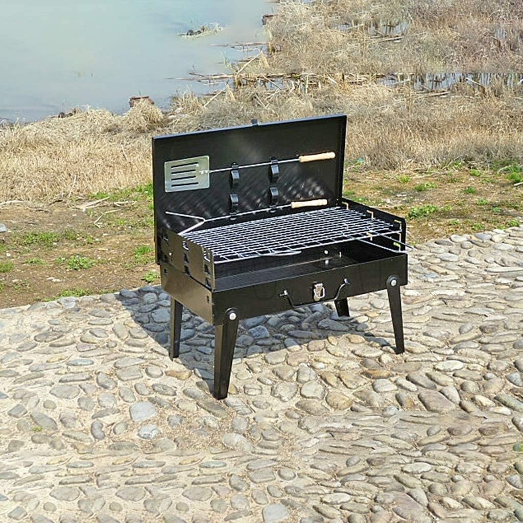 FAXIOAWA Griglia a Carbone, griglia per Barbecue Portatile Pieghevole a Carbone per grigliate all'aperto, Cucina, Campeggio, Escursionismo, Picnic, Tailgating, Zaino in Spalla, Festa