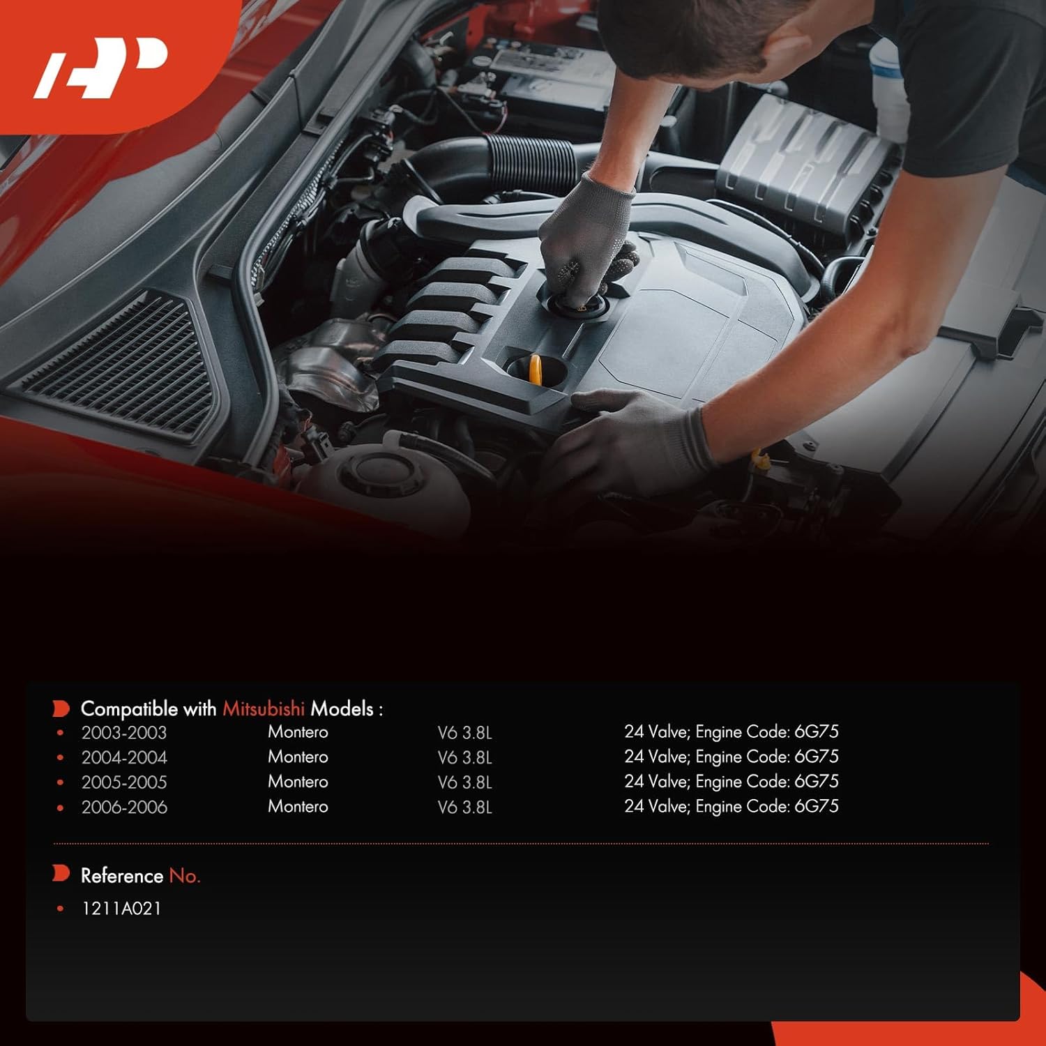 A-Premium Engine Oil Pump with Gasket Compatible with Mitsubishi Montero 2003 2004 2005 2006 3.8L, Replace# 1211A021