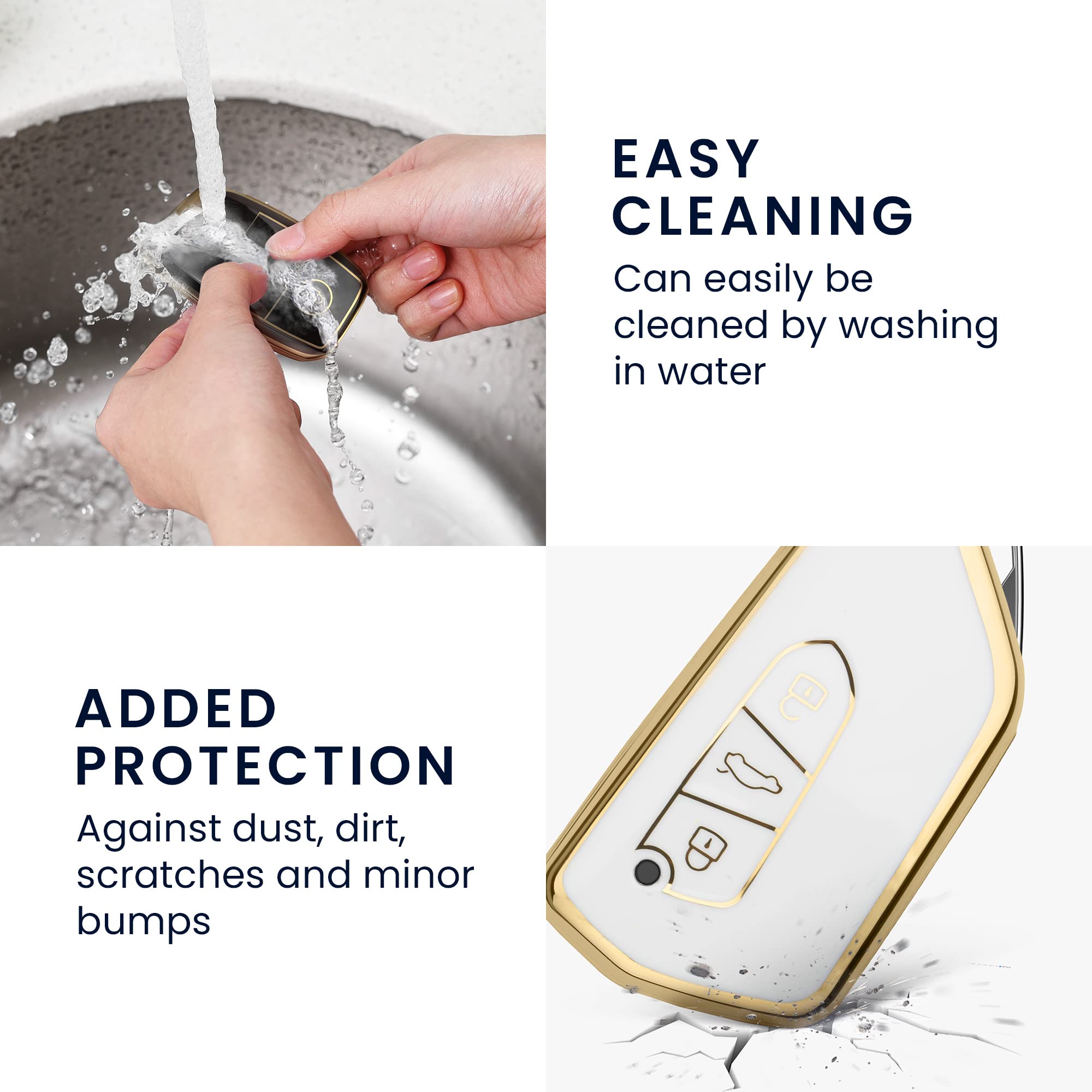 Cover In Silicone Per Chiave Auto VW Golf 8 - Custodia Protettiva Nera/argento, Antigraffio - Foto 10