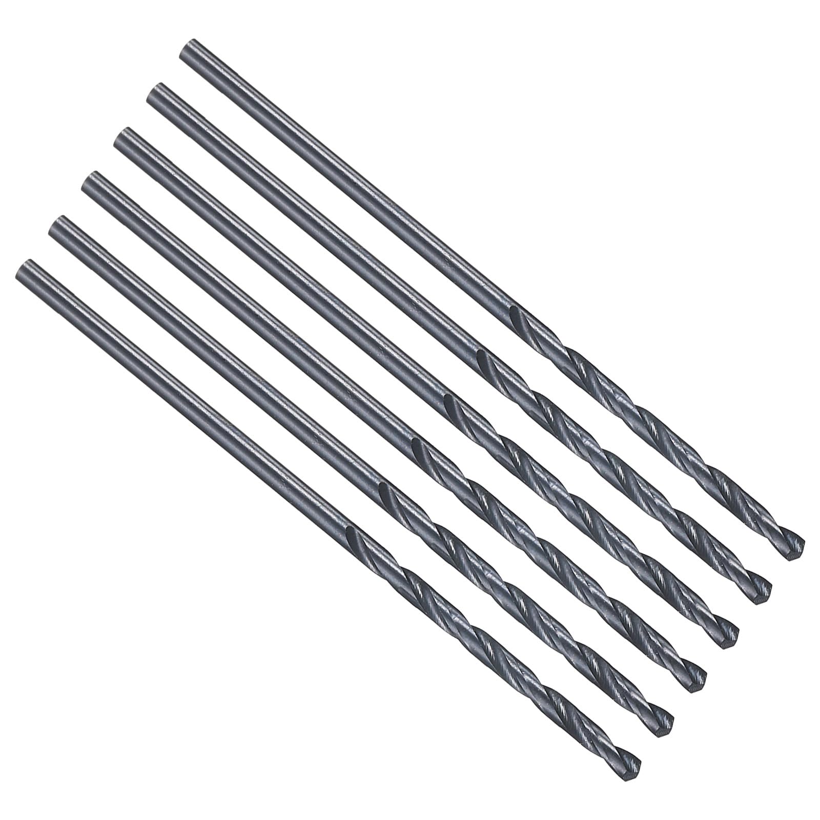 PATIKIL 1.6mm Drill Bit 1/16", M35 Cobalt 5% High-Speed Steel Jobber Straight Shank 135° Nitriding Black for Stainless Steel Hard Metal - 6 Pack — image 1