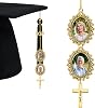 3UMeter Personalized Graduation Tassel Photo Charm 2025 Tassel Memorial Charm for 2025 Graduates Graduation Cap Headband Insert