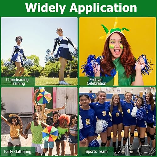 Vista 37 de Hooshing Pompones metálicos esponjosos, esponjosos, 12 unidades, 24 unidades, para equipo, deportes, fiesta de espíritu, adoptar un proceso