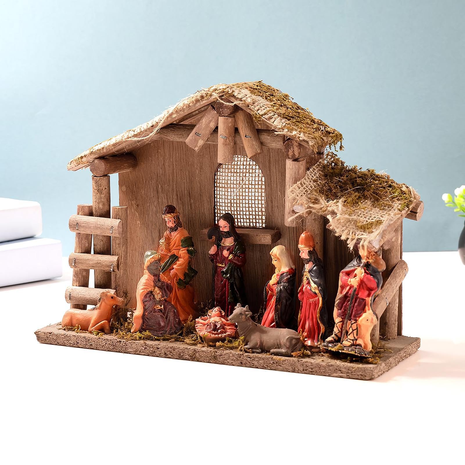 Generico Figuras Belén, Ornamento Natividad De Jesús, Set Mini Figuras