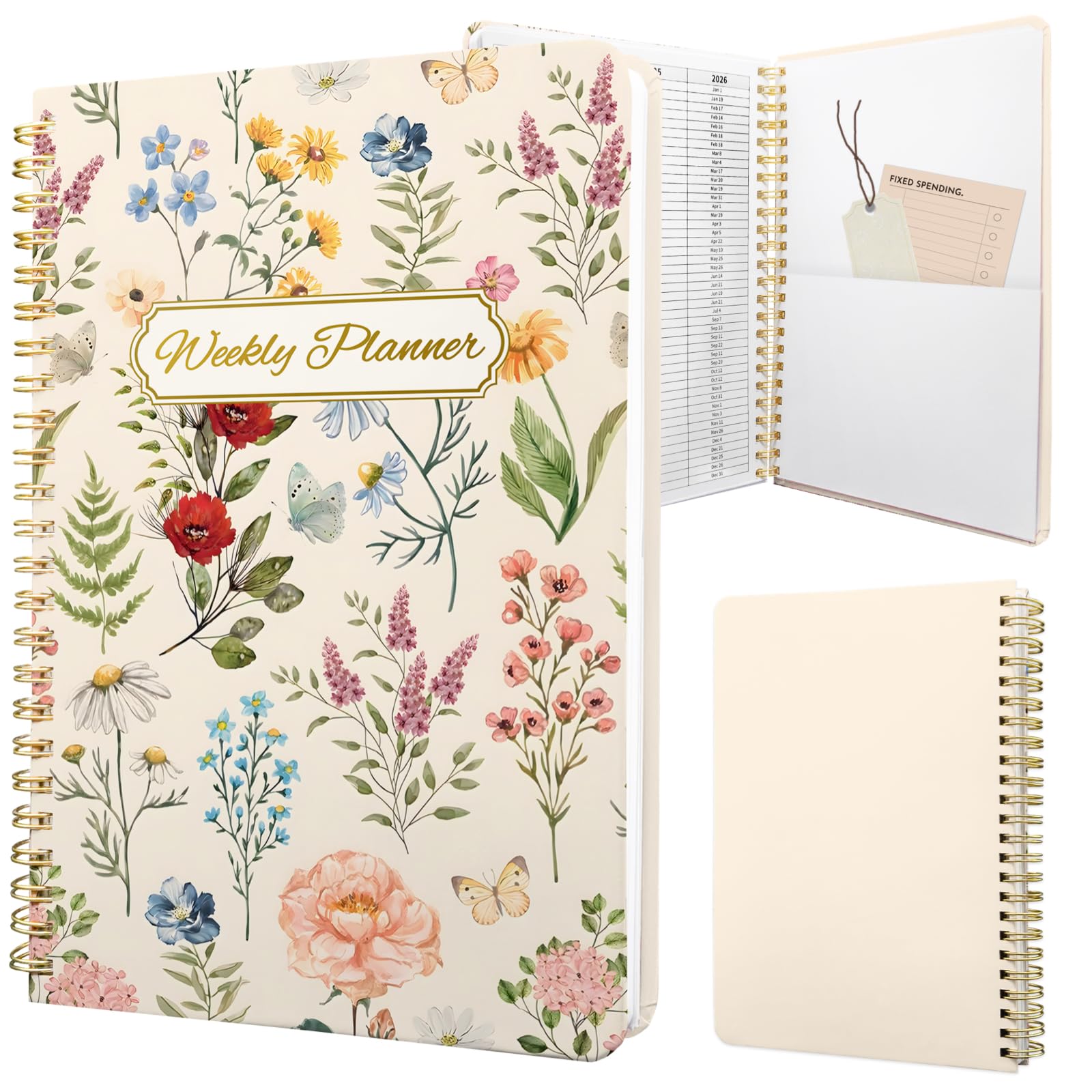 Stanoha Weekly Planner Undated - 52 Weeks To Do List Notebook A5 for Work: Weekly Task, Habit Tracker Journal, Goal Setting, Agenda Sprial Bound