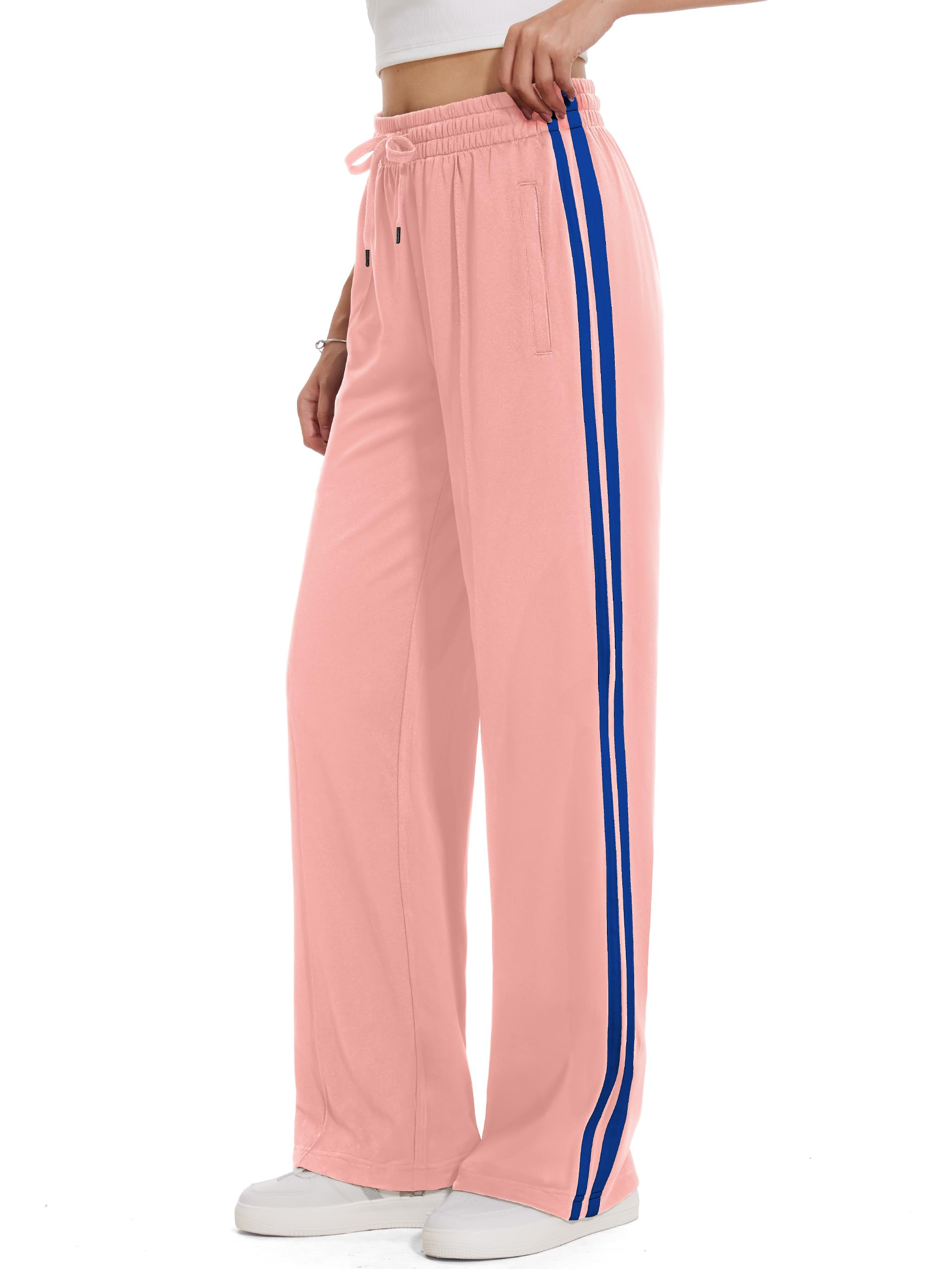 Tapata Women's 26/28/30/32/34/36 Inseam Track Pants Loose Straight Leg Jogging Sweatpants Warm-Up Sports Athletic Running
