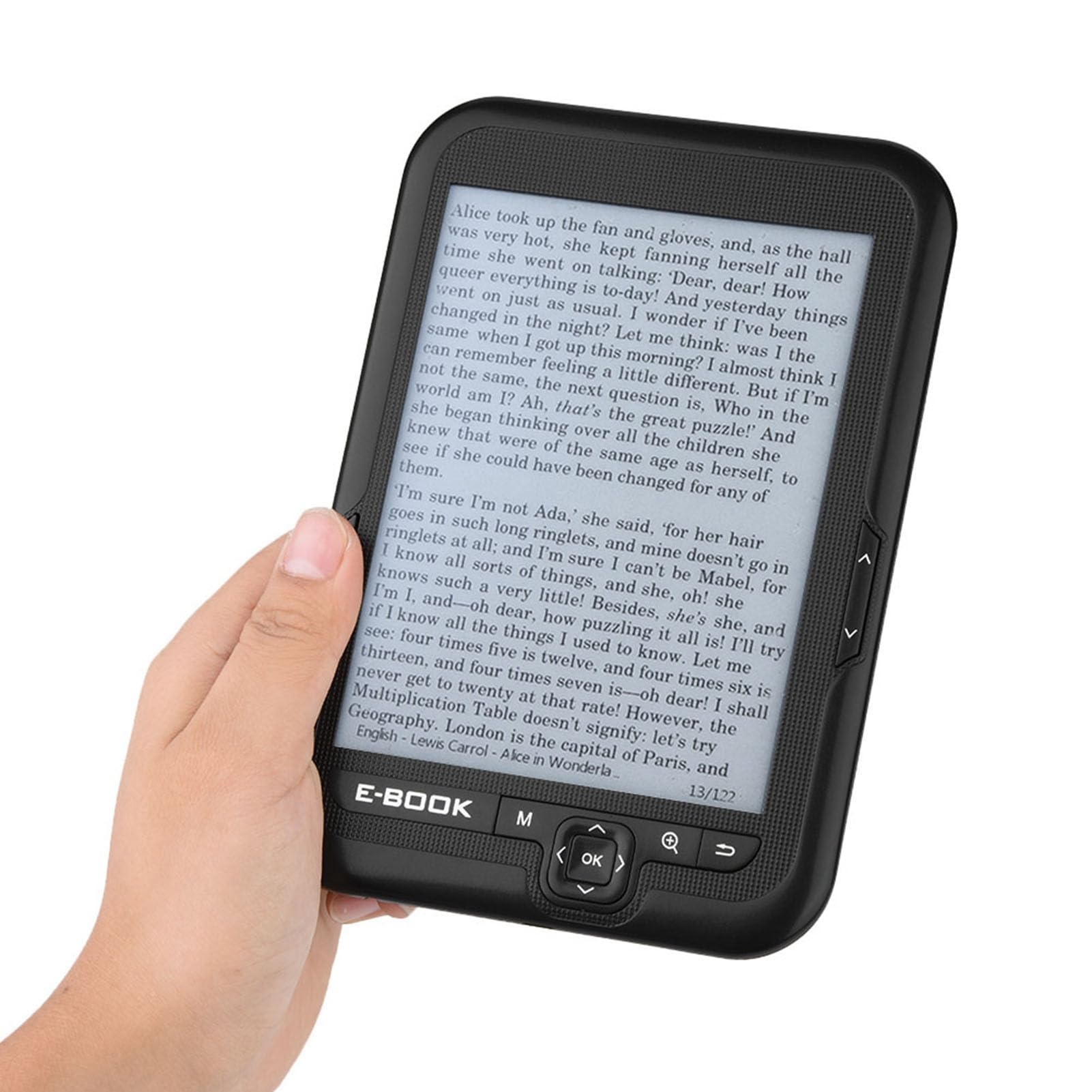 6-calowy Czytnik E-booków, Czarno-biały Wyświetlacz o Rozdzielczości 600 X 800, Poziom Szarości 16, 300 Dpi, Obsługa Wielu Języków, Przenośny Czytnik E-booków z osłoną ochronną