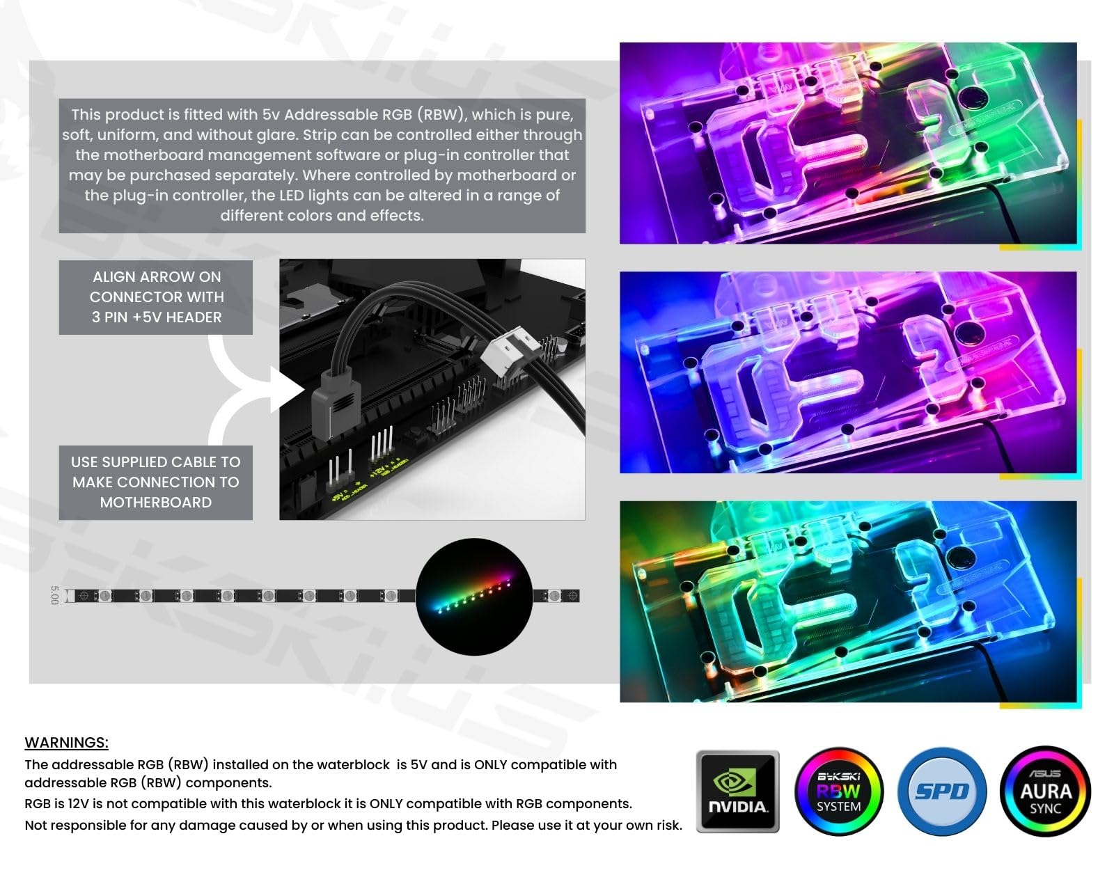 Amazon.co.jp: RGB GPU 水冷ブロックGALAXY GeForce RTX3060 バック
