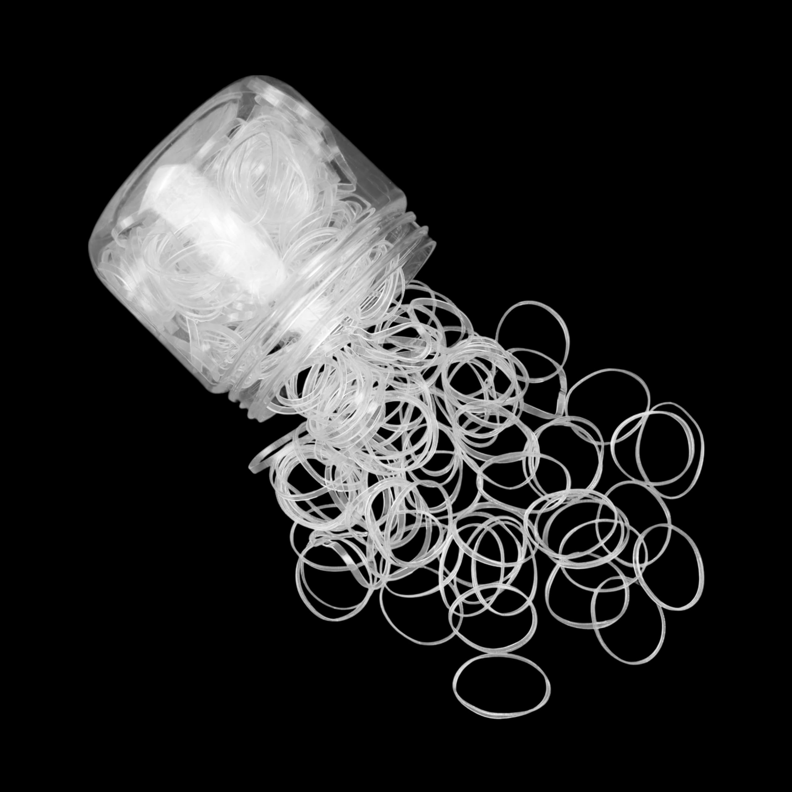 Trendy Look Clear Elastic Hair Bands Rubber Bands Soft Elastic Bands for Kid Hair Braids Hair 250 Pcs (Clear)