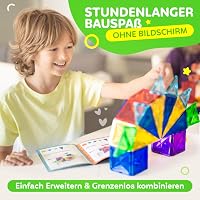 Set de construcție magnetică Magneo, 120 piese, cu 2 mașinuțe, pentru copii de la 3 ani, jucărie educativă creativă 4