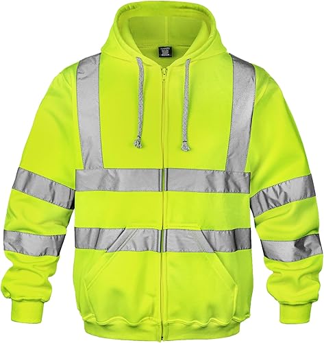 Hi Vis - Sudaderas de visibilidad reflectante de color liso para hombre