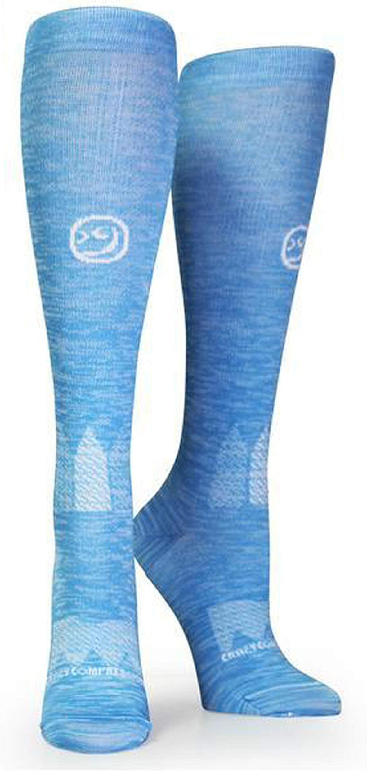 Crazy Compression Twist OTC Compression Socks (SM (7-10), Blue)