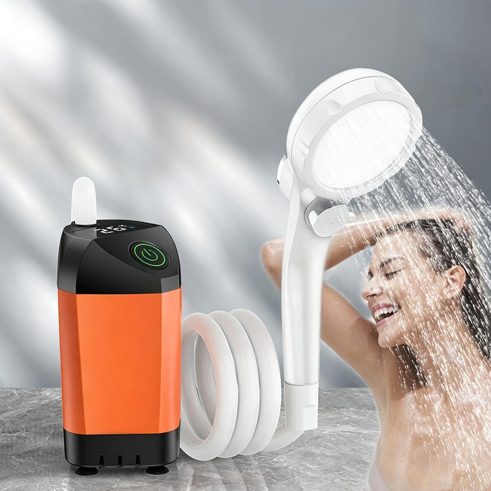Camping Dusche Wasserdichtes Einfaches Wiederaufladbares Dusch-Sprühgerät | Camping Duschpumpe für Reisen Outdoor en Badezimmer Innenbereich Zuhause sowie Innenraumreinigung