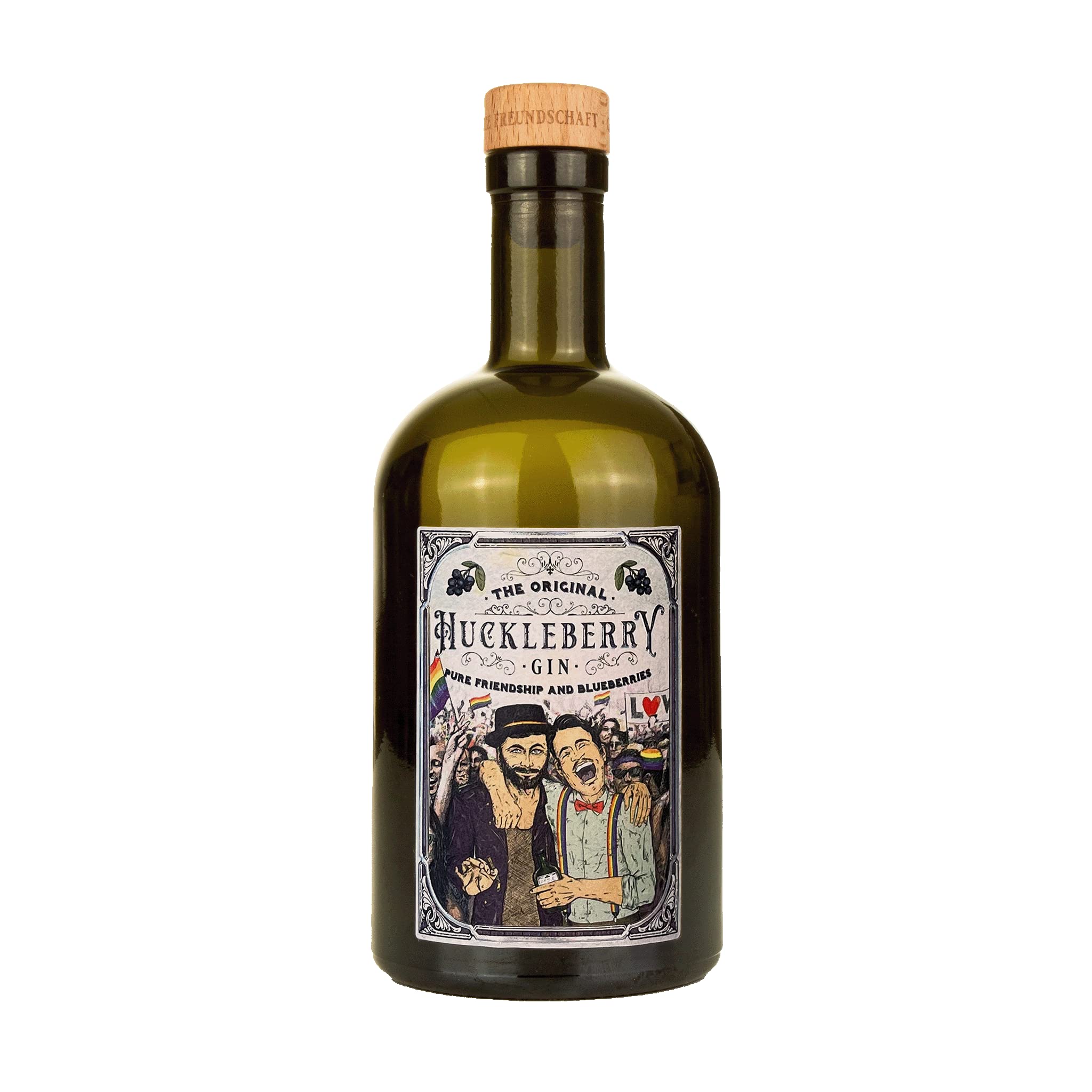 Huckleberry Gin | Pride CSD Sonderedition | Limited Edition | 44% vol | 0,5l | Pure Friendship and Blueberries