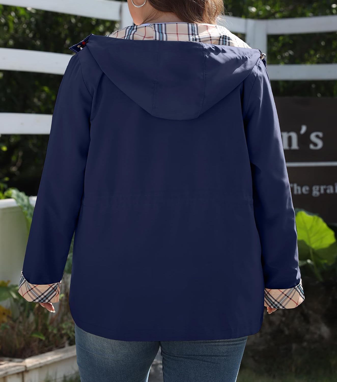 Bloggerlove レインジャケット レディース プラスサイズ ロングレインコート フード付き 防水 アウトドア トレンチコート