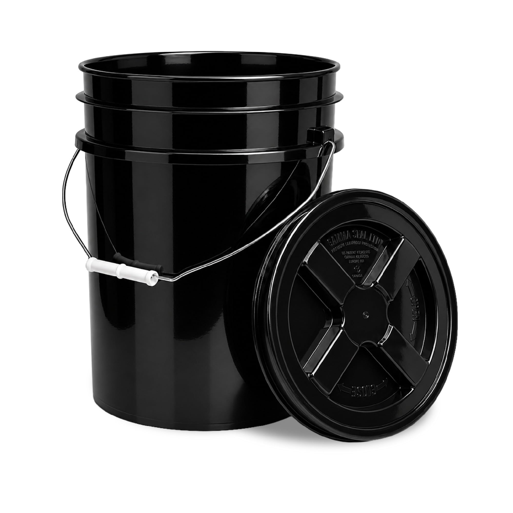 ePackageSupply 5 Gallon Bucket - Food Grade w/Lid BPA-Free, Black/Black, 1