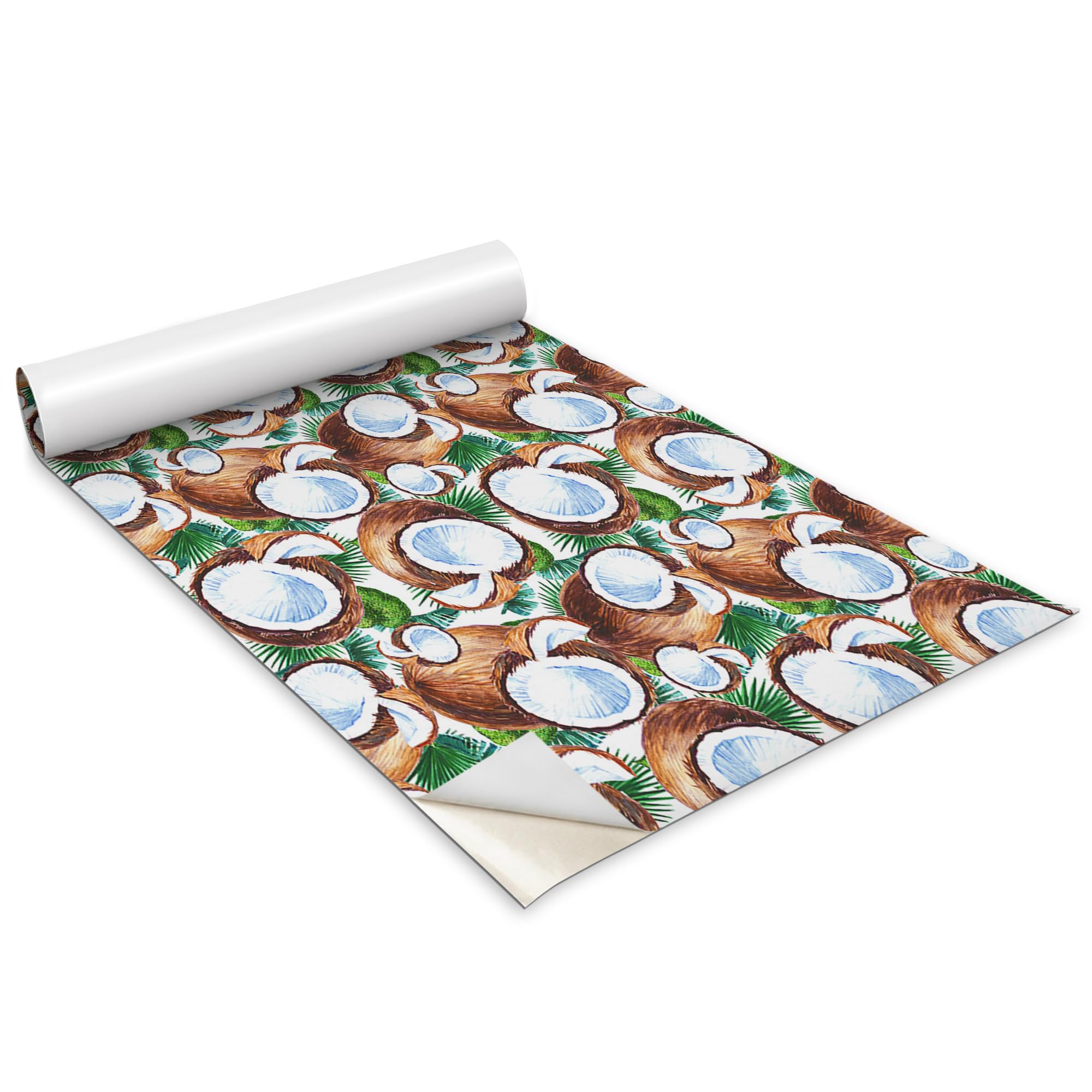 Sticker cuisine et meuble étanche Wallfluent au fini noix de coco mat avec pose facile sans bulle