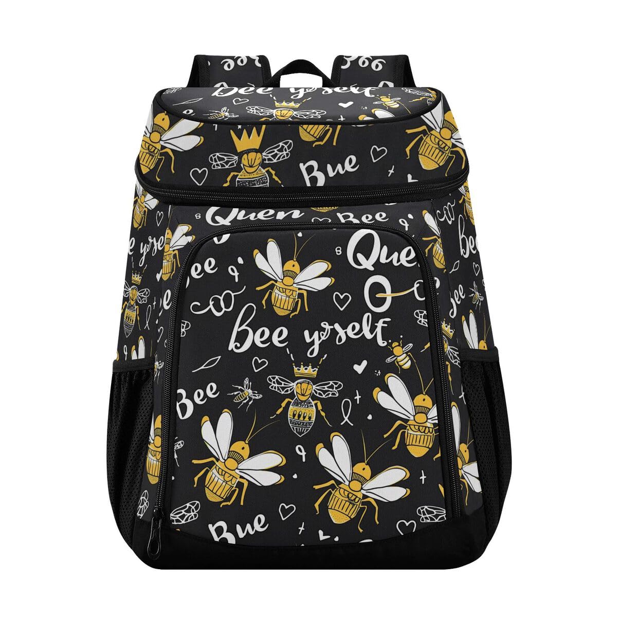 Yellow Bees Cooler Backpack Leakproof Insulated Lunch Cooler Bag 30 Cans Camping Backpacks for Picnic Beach Road Trip