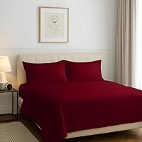 Vista 18 de Carressa Linen Juego de sábanas 100% algodón egipcio, sábanas de lujo de 1200 hilos de algodón egipcio tamaño Queen (4 piezas, beige), suave como