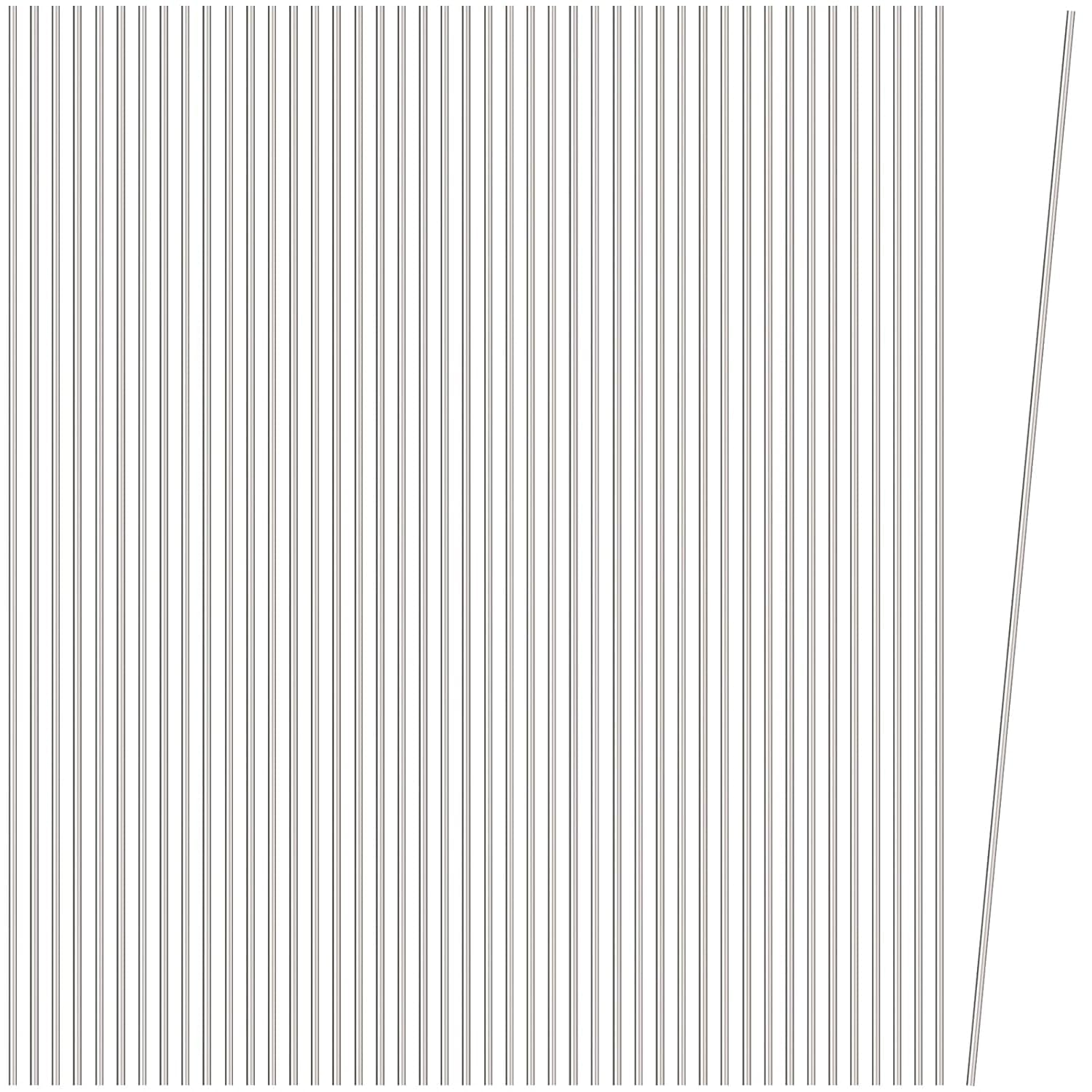 50pcs 1.5mm x 300mm 304 Stainless Steel Round Rods